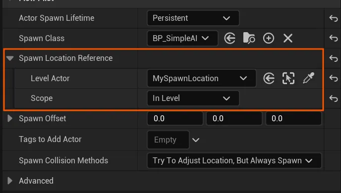 Reference Spawn Actor